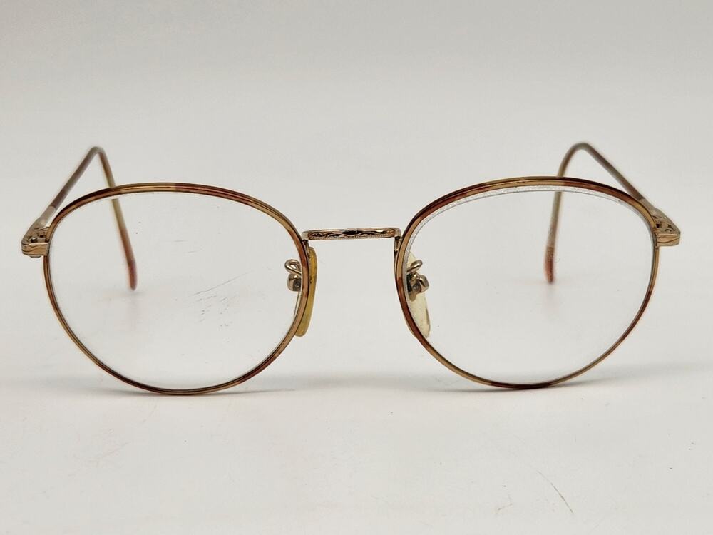 Gold Jordache Vintage Glasses Frames Eyeglasses Nerdy Retro Girly 52-18